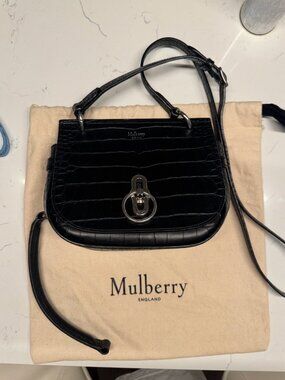 Mulberry - Amberley Croc Embossed Leather Satchel Small